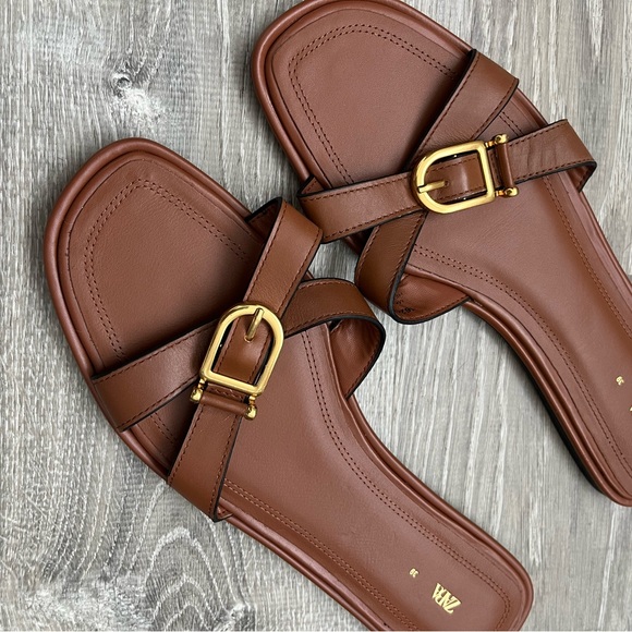 Zara NWOT flat sandals size 8/39 - Picture 3 of 3